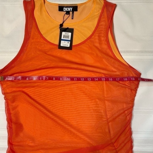DKNY Women's Mesh-Detail Crewneck Sleeveless Tank TopSz XL NWT - Picture 5 of 13